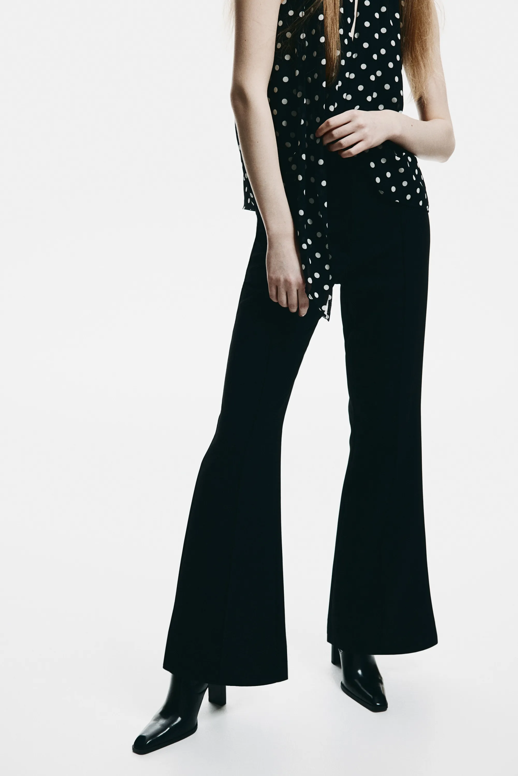 Pantalon chic évasé - Noir
