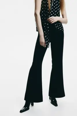 Pantalon chic évasé - Noir — photo 1