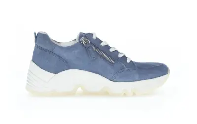 Baskets Gabor 83.462.16 Bleues - Cuir Nubuck Zip Grande Pointure Femme — photo 4
