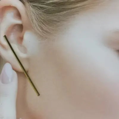 Lillnålen, 50 mm stick earrings — photo 4