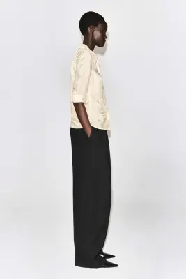 CHEMISE TEXTURÉE - IVOIRE — photo 5