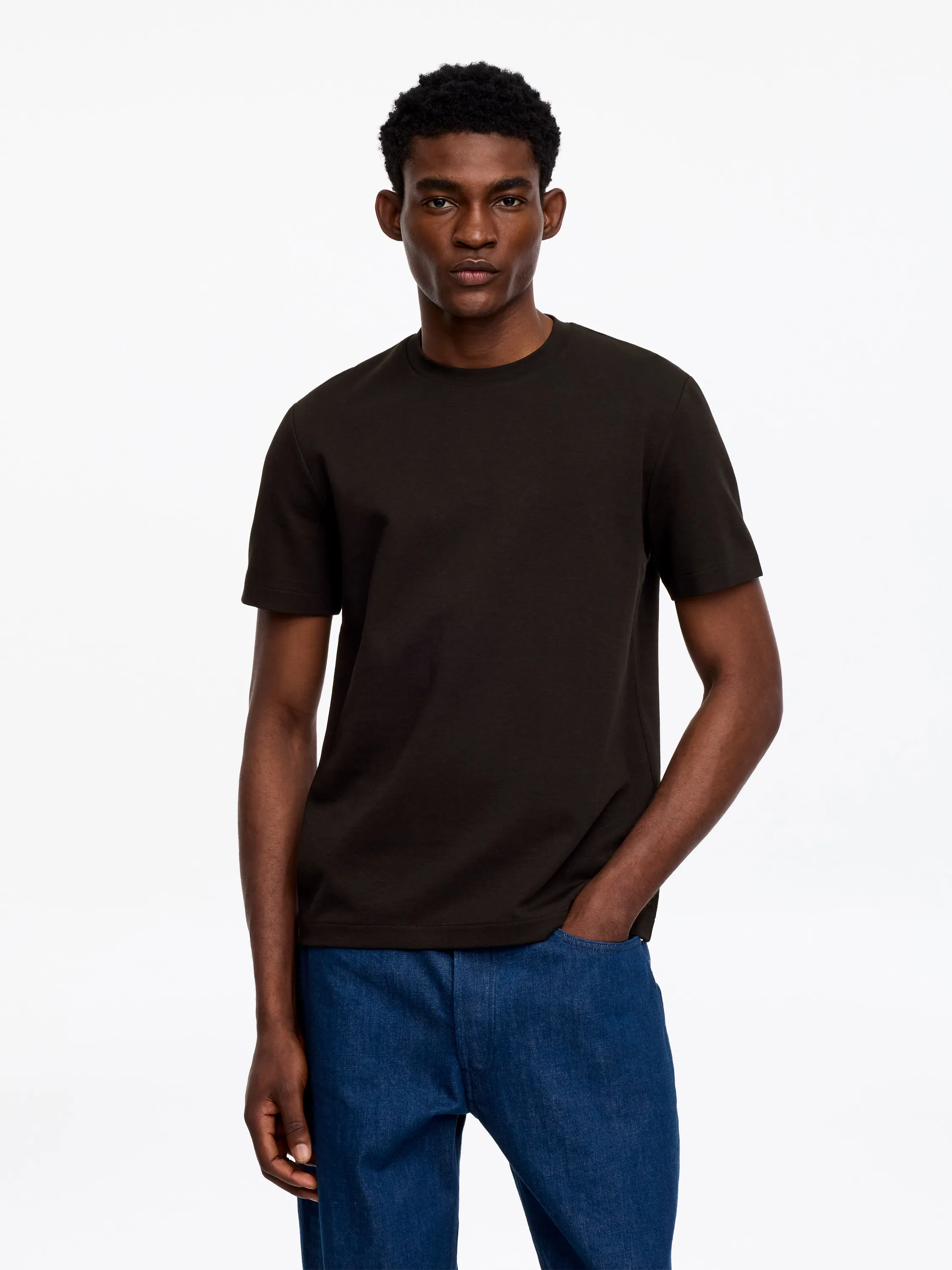 T-shirt classique en interlock - Noir