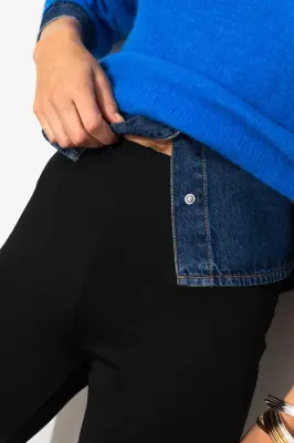 Pantalon flare maille jersey — photo 5