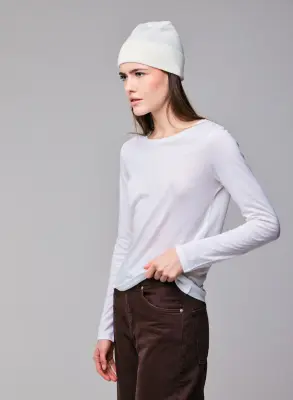 T-shirt en coton organique et cachemire — photo 2