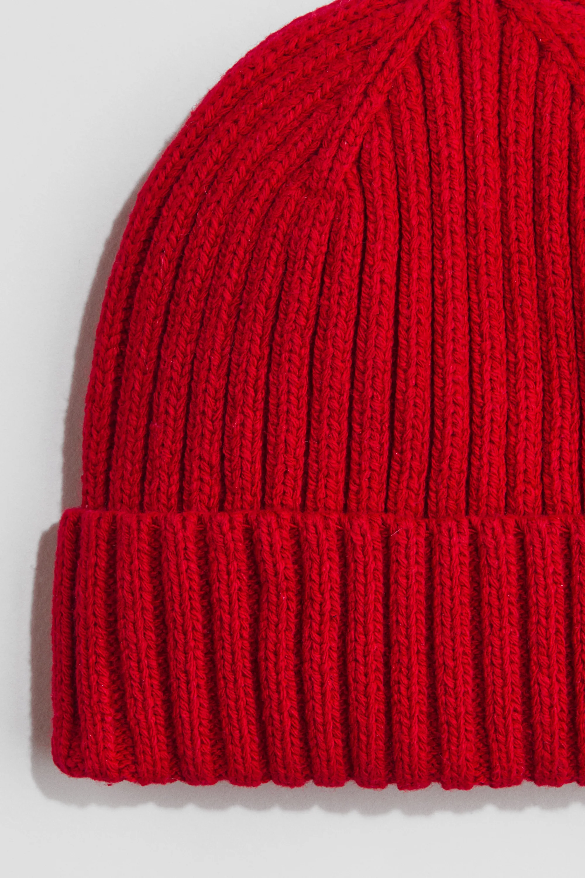 Bonnet côtelé - Rouge