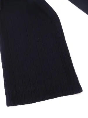 Pantalon droit en maille bleu marine boutons bijoux en émail Prix boutique 3150€ Taille XS — photo 4