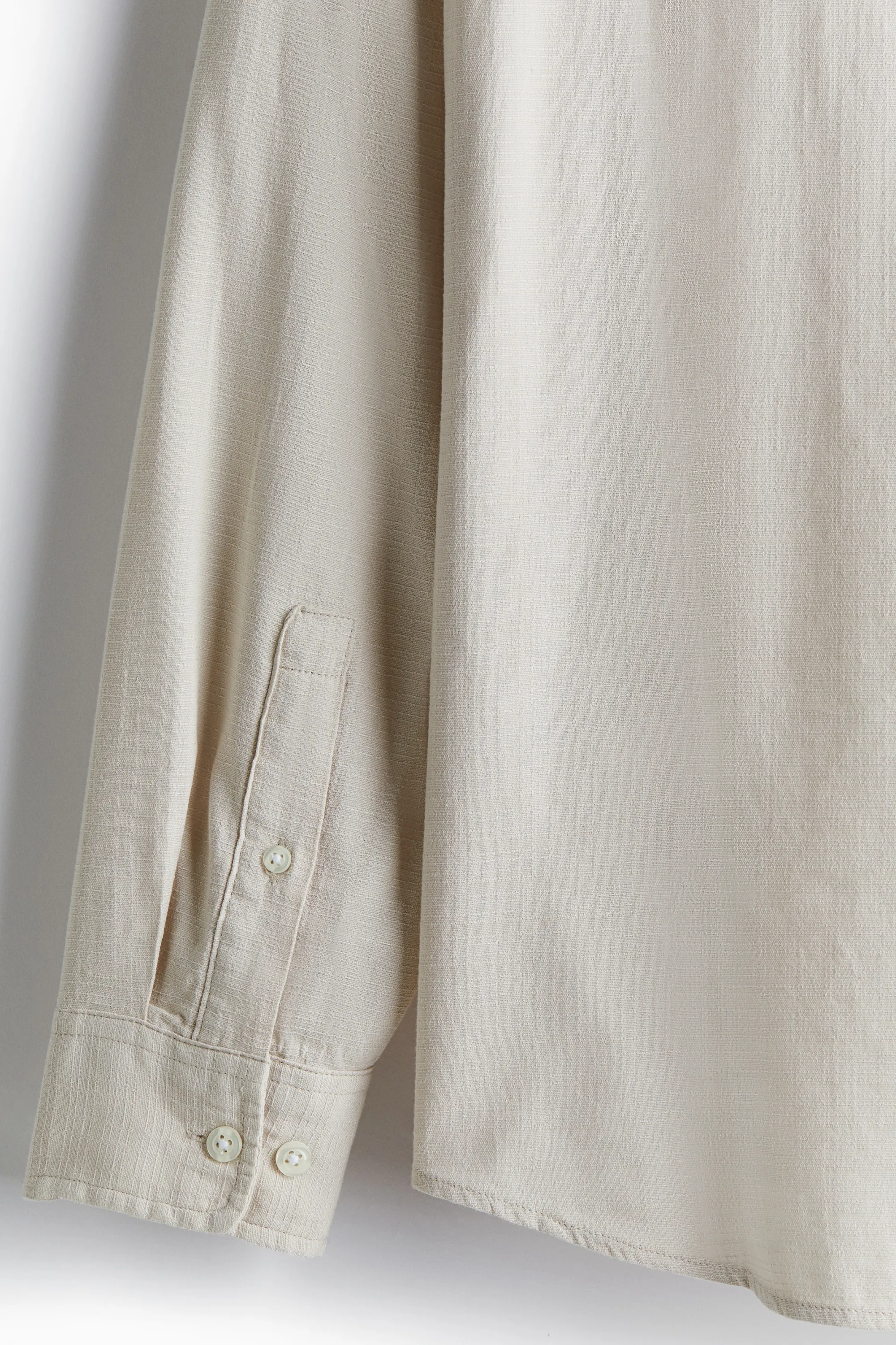 Chemise texturée Regular Fit - Beige clair