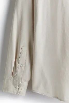 Chemise texturée Regular Fit - Beige clair — photo 1