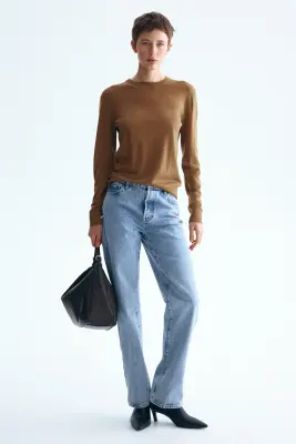 Pull en laine mérinos - Marron — photo 1