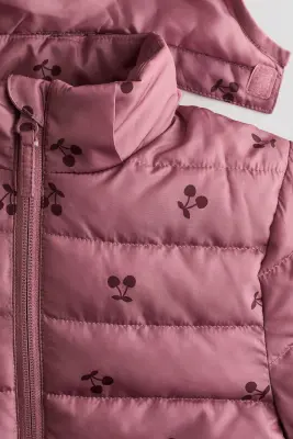 Veste déperlante matelassée - Rose foncé/cerises — photo 2