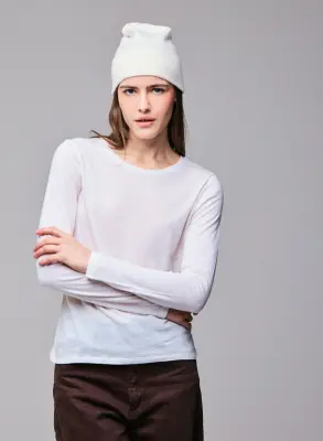 T-shirt en coton organique et cachemire