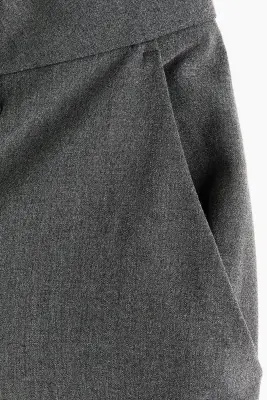 Pantalon chic avec jambes barrel - Gris foncé chiné — photo 4