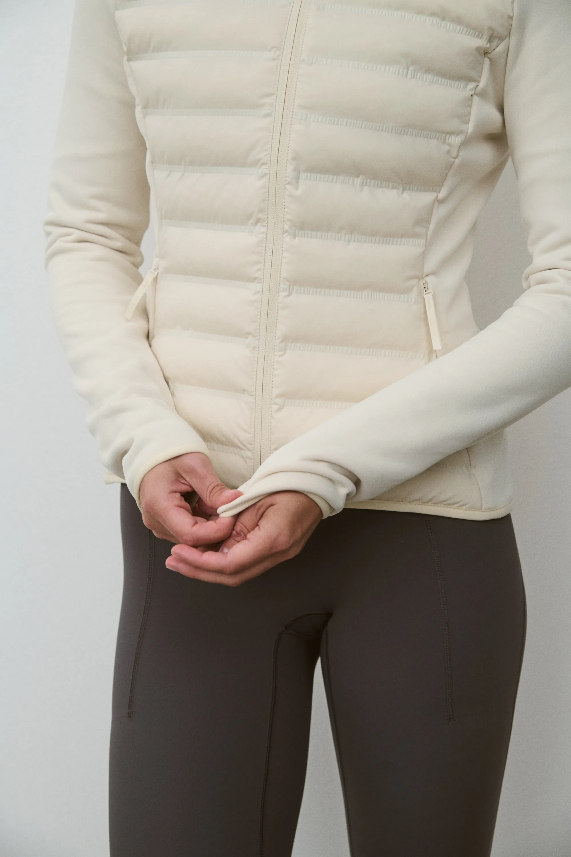 Veste Hybrid matelassée ThermoMove™ - Beige clair