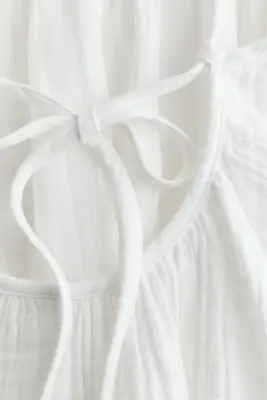 Robe de plage en mousseline - Blanc — photo 3