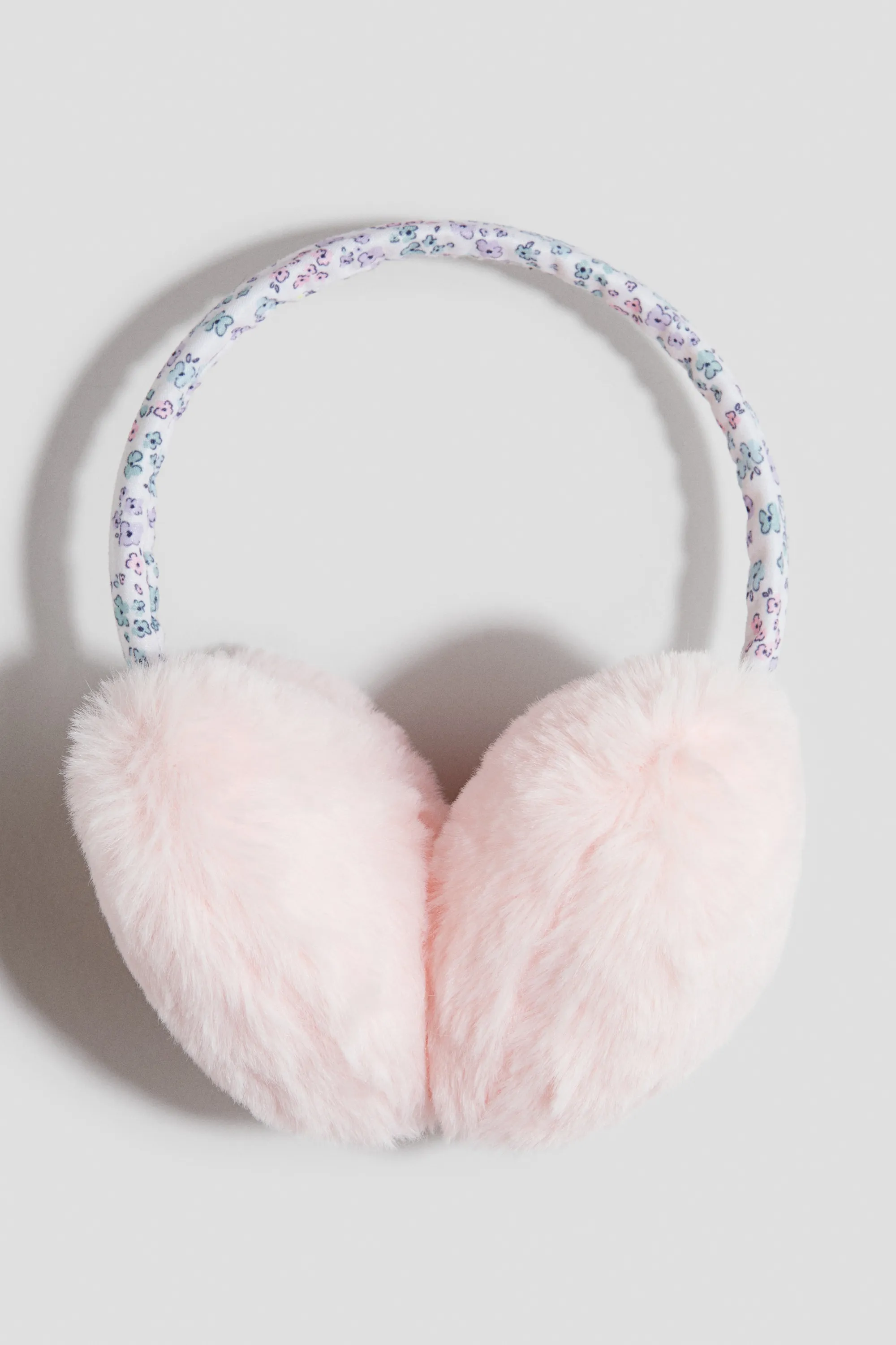 Cache-oreilles duveteux - Rose clair/fleuri