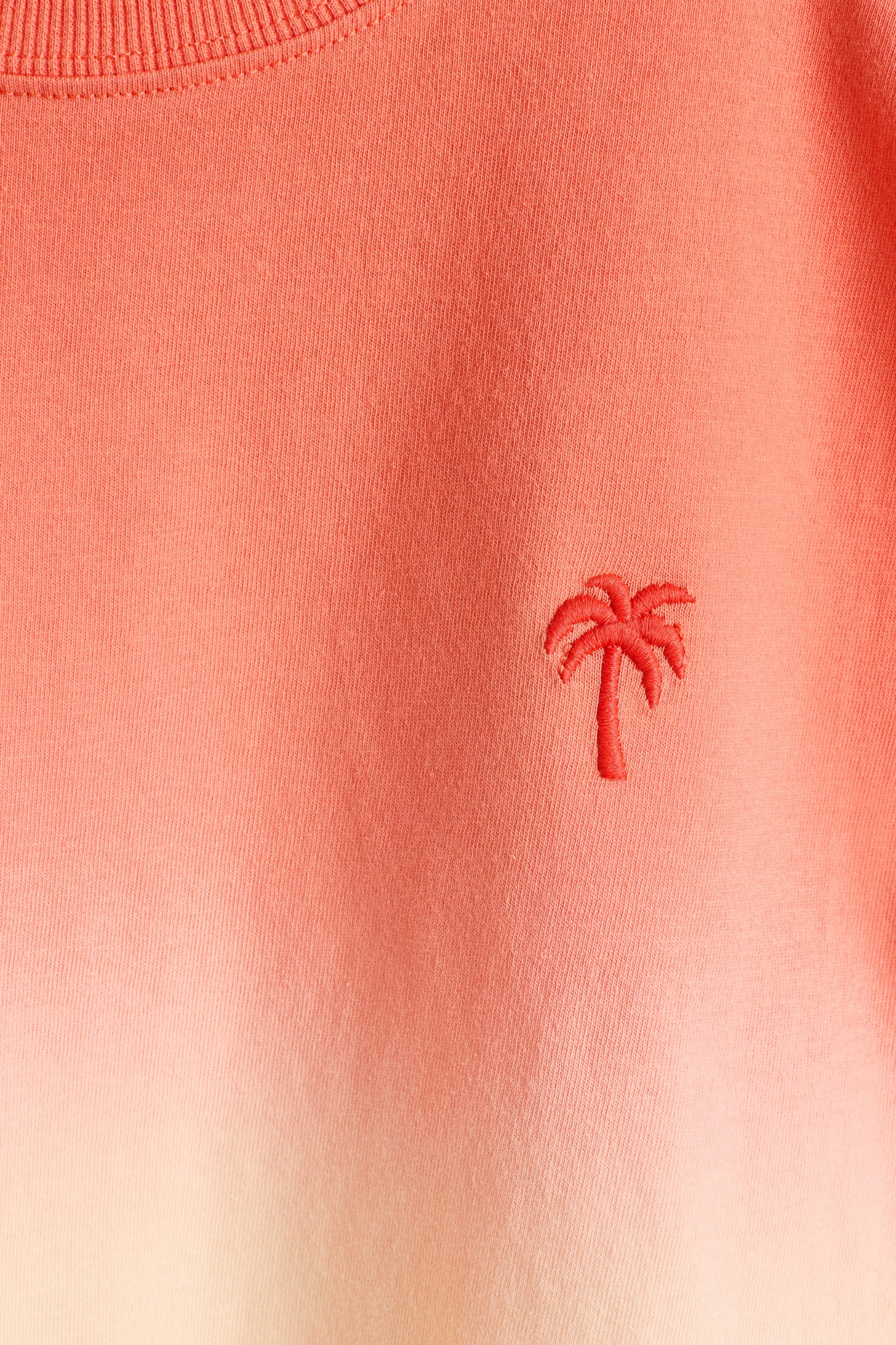 T-shirt en jersey de coton - Orange/palmier