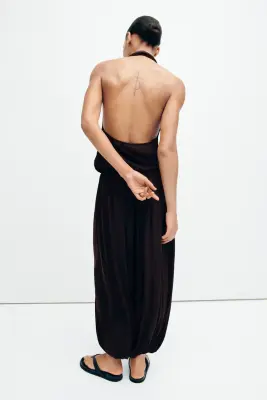 Pantalon ballon - Marron foncé — photo 3