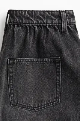 Minijupe en denim - Gris denim foncé/fleurs — photo 2