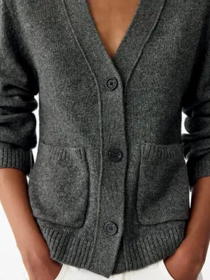 Gilet en laine - Gris foncé — photo 3