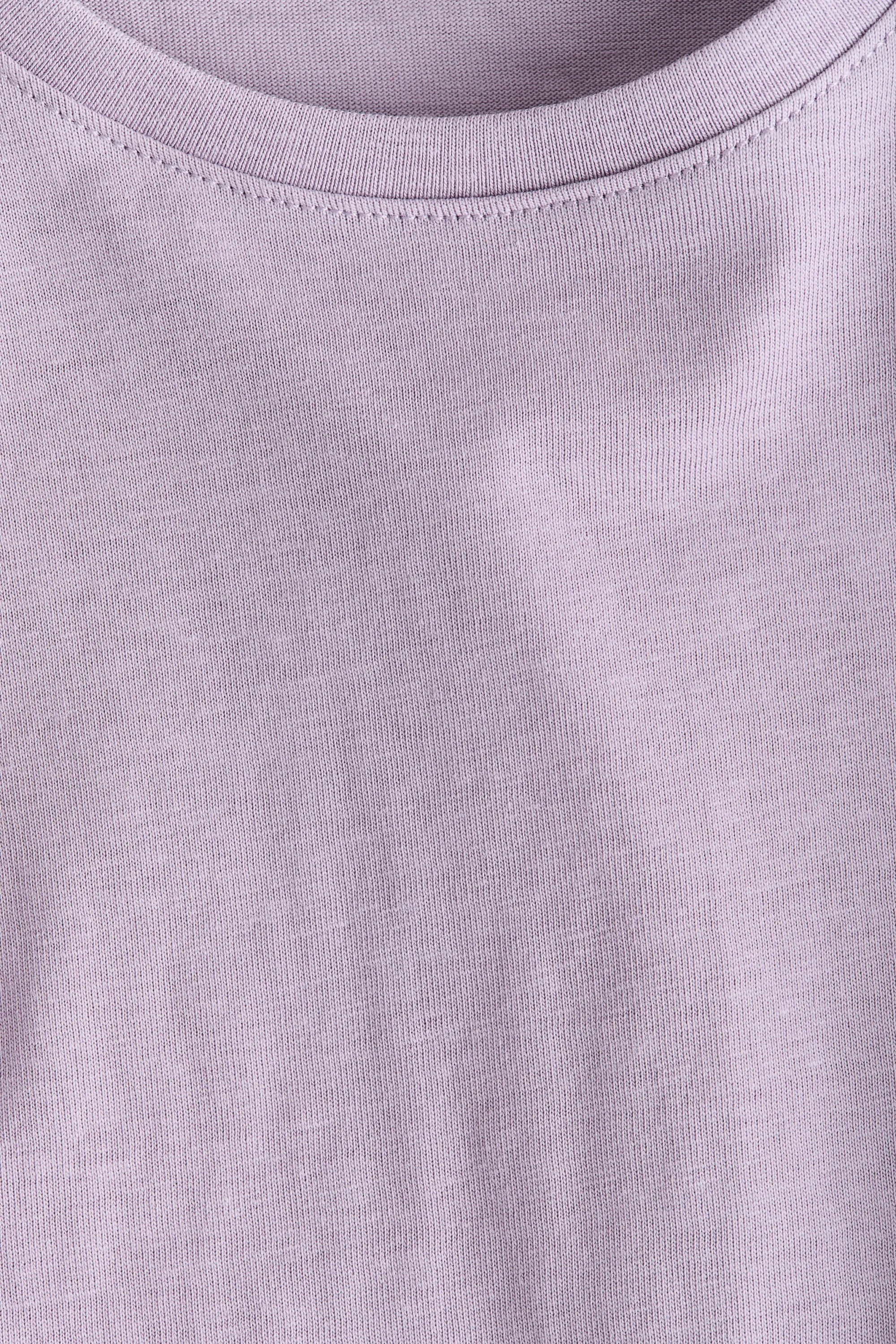 Top à manches volantées - Violet ancien clair