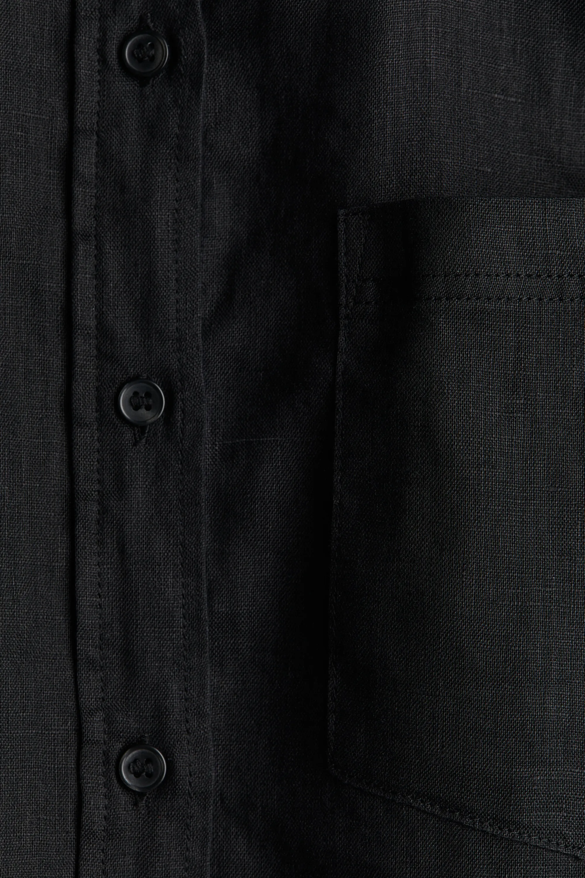 Chemise en lin - Noir