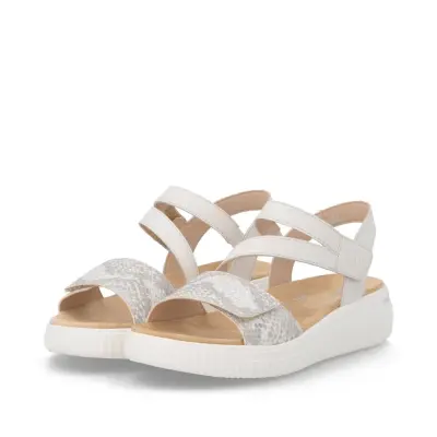 Sandales Remonte D3L51-60 Blanches - Velcro Grande Pointure Femme — photo 5