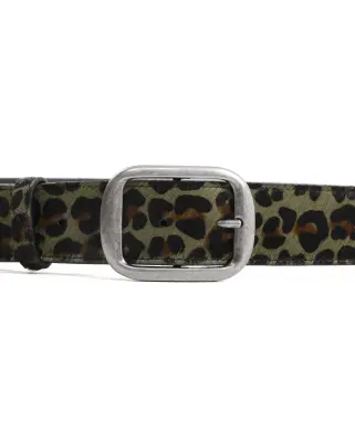 Ceinture Mixte Leopard Noir Khaki — photo 2