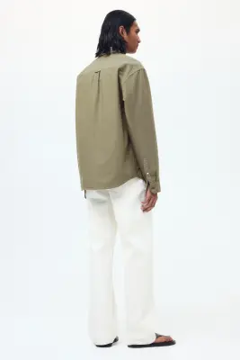 Chemise Oxford Regular Fit - Vert kaki — photo 3