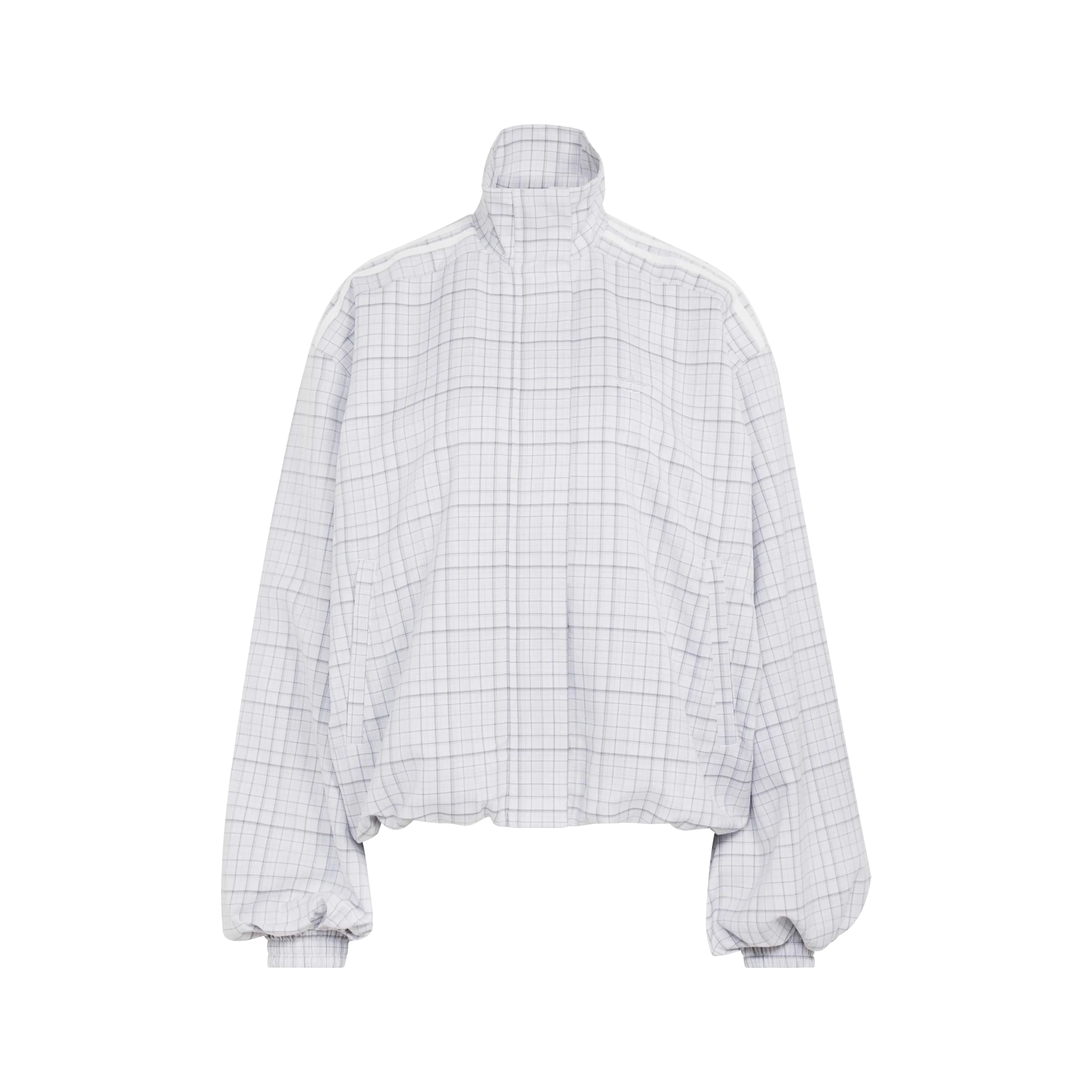 Adidas Blousy Check Track Top Dash Grey