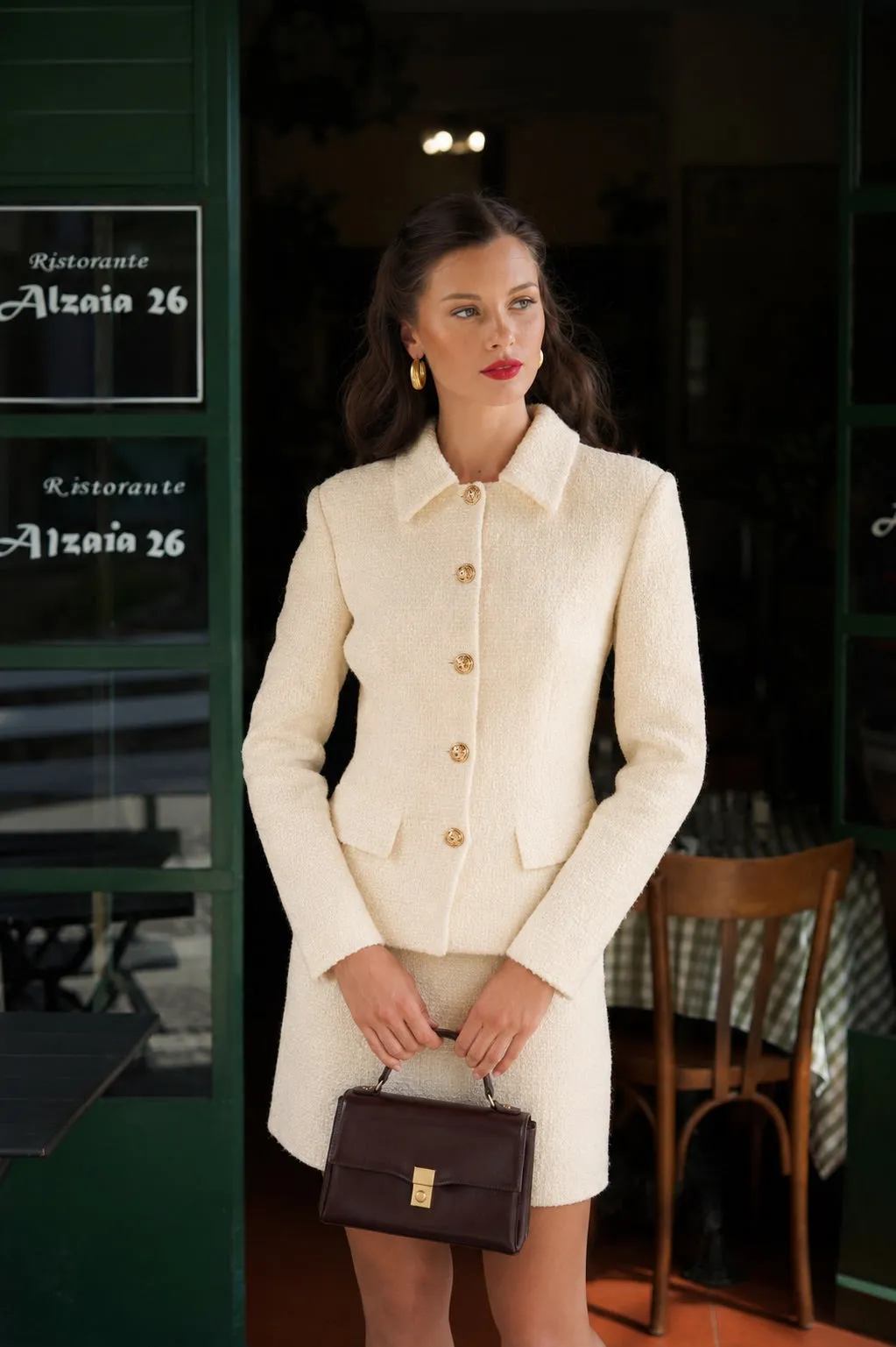 Blanche Short Coat - Cream yellow