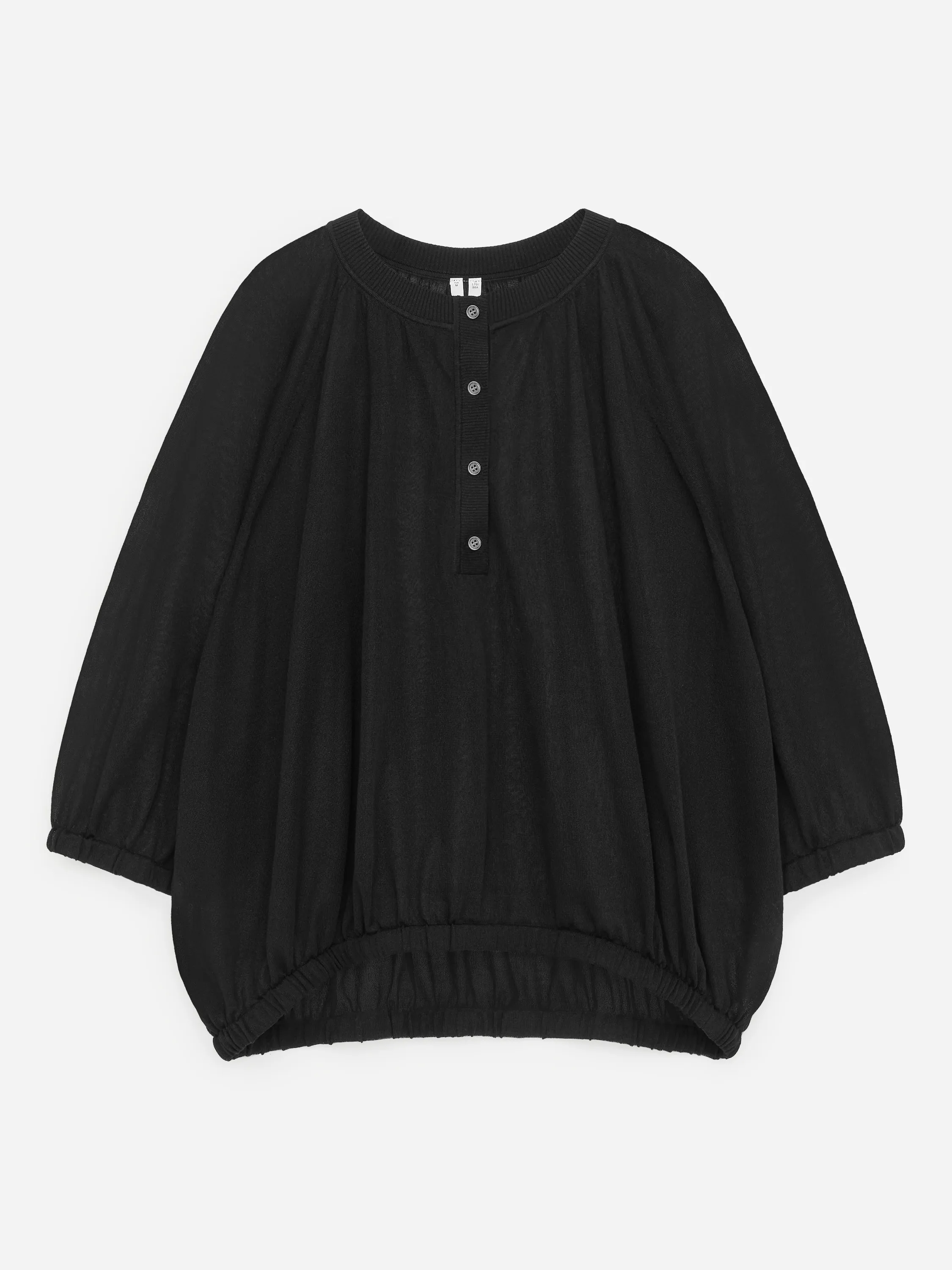 Haut en maille transparent - Noir