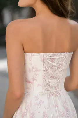 Priscilla Midi Dress - Lavender Toile de Jouy Birds — photo 5