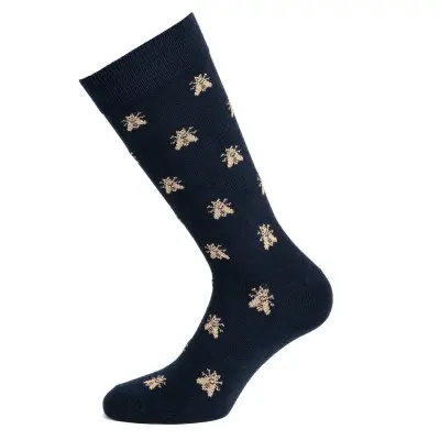 Mi chaussettes jersey Les Abeilles d'or Marine — photo 1