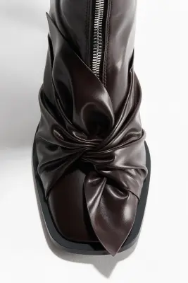 Bottes de hauteur genou - Marron foncé — photo 3