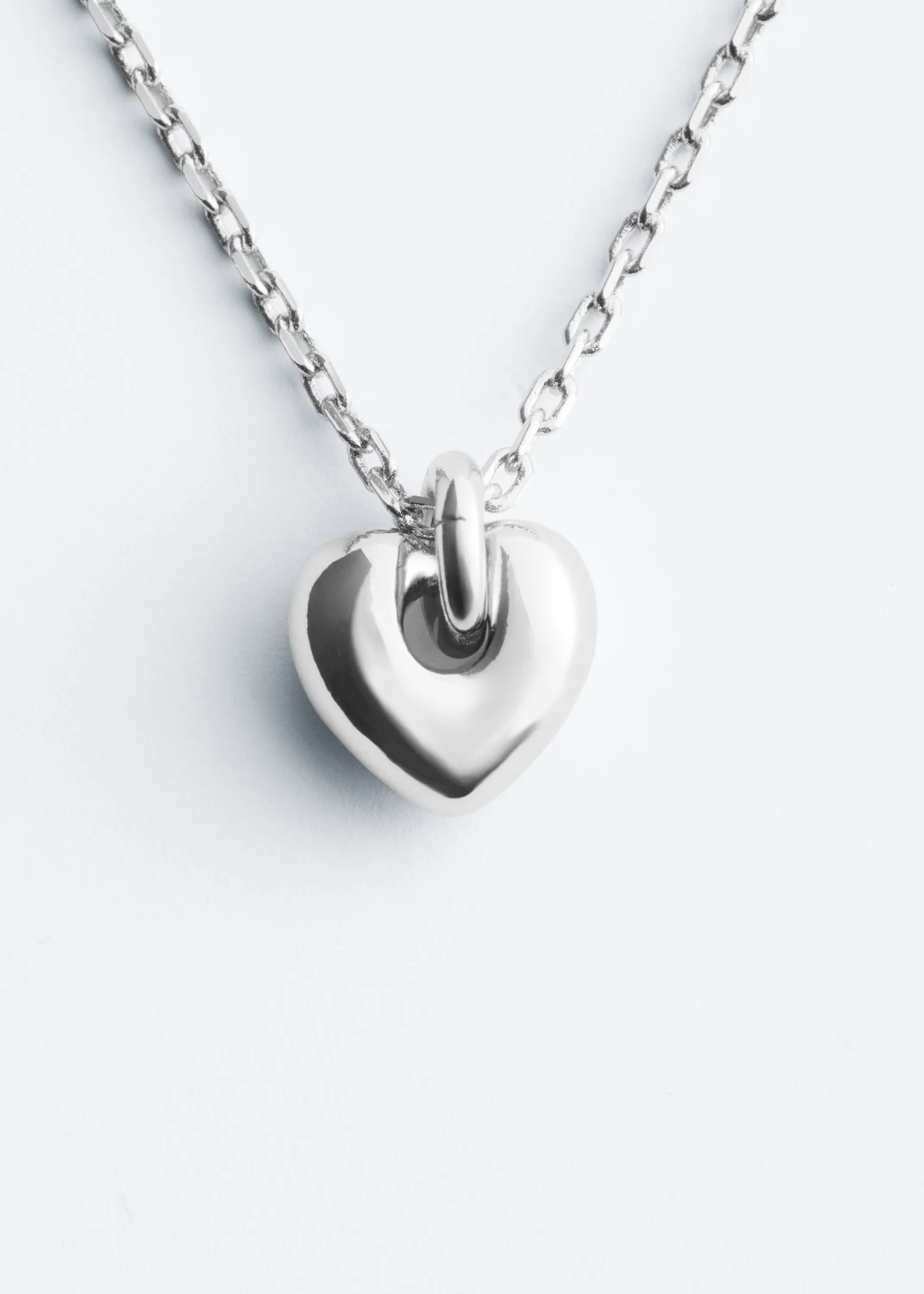 Collier à pendentif en cœur - Argenté