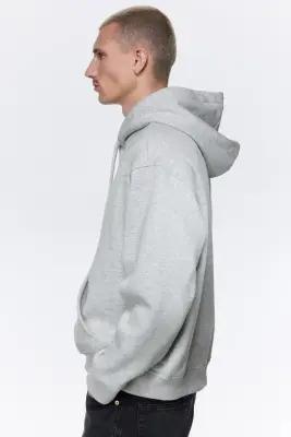 Hoodie Loose Fit - Gris clair chiné — photo 2