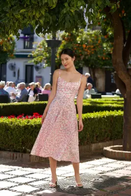 Antonia Cotton Dress - Pink floral — photo 1