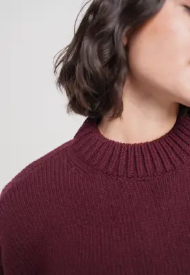 Le pull col montant - Aubergine — photo 4