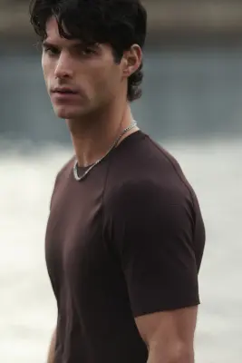 T-shirt de sport Muscle Fit DryMove™ - Marron foncé — photo 3