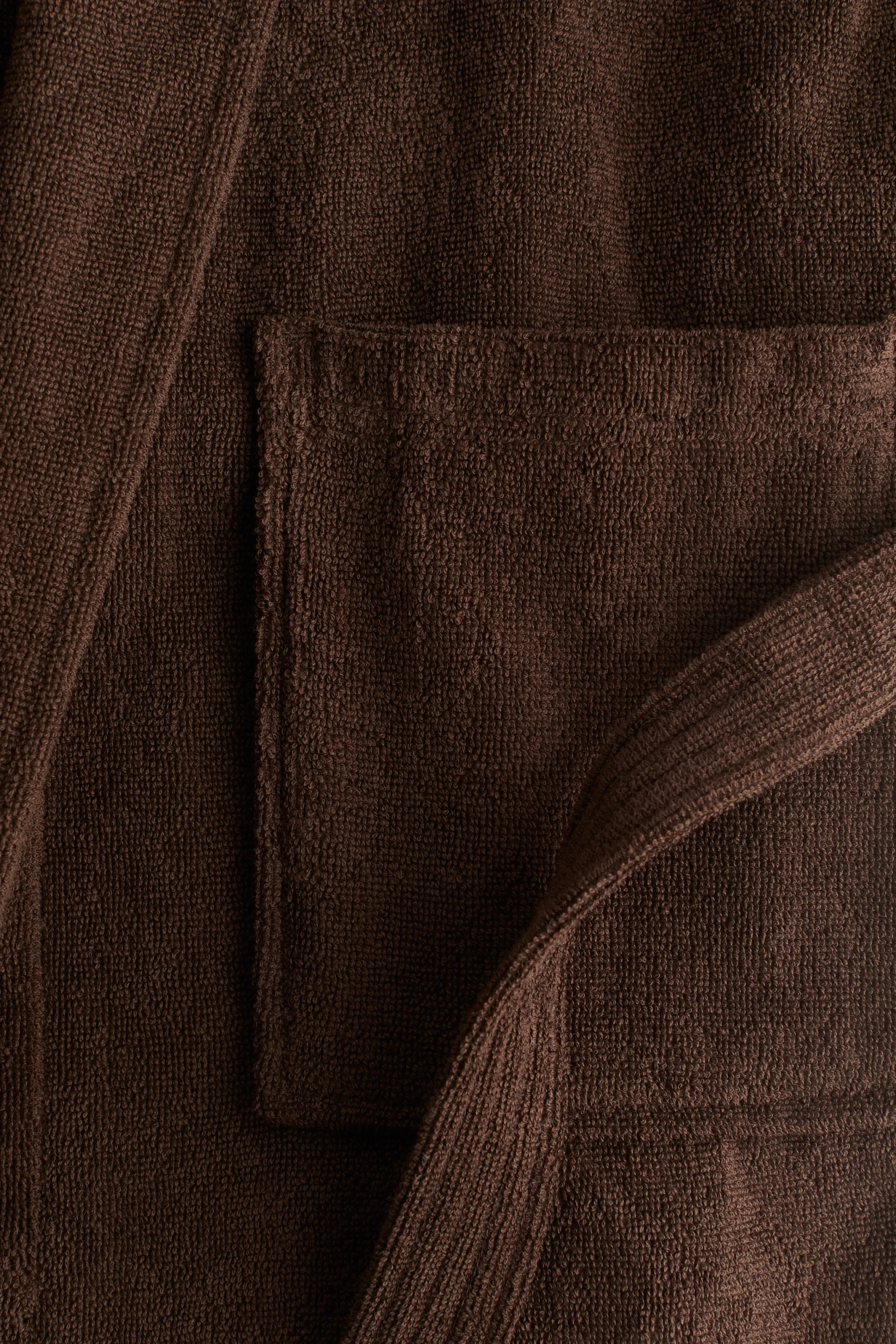 Robe de chambre en coton éponge - Marron foncé