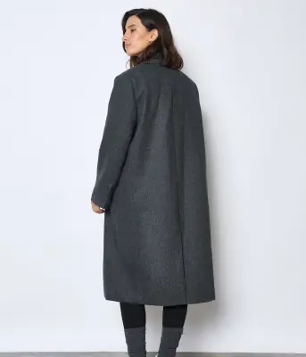 Manteau long Gris Foncé — photo 2