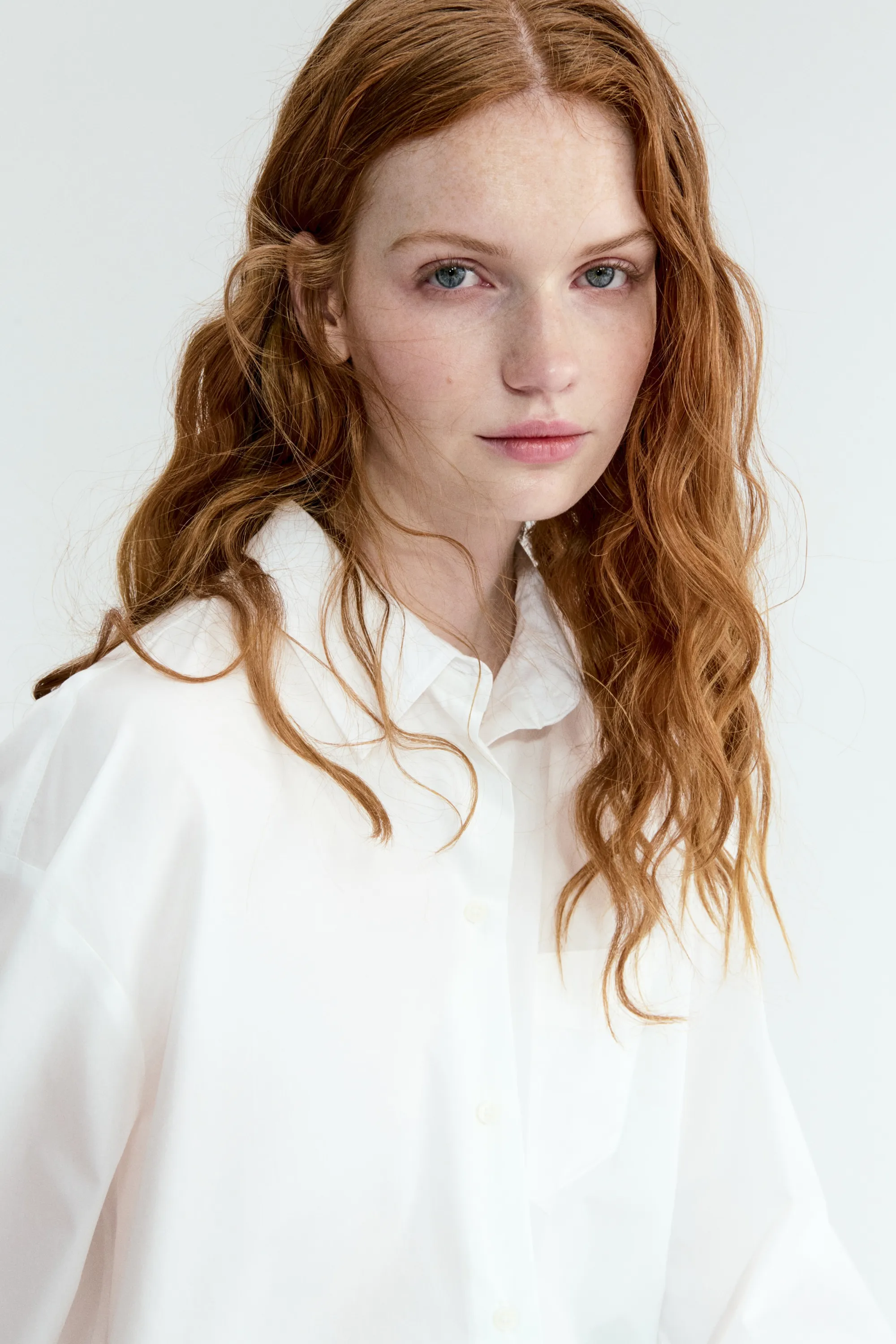 Chemise oversize en popeline - Blanc