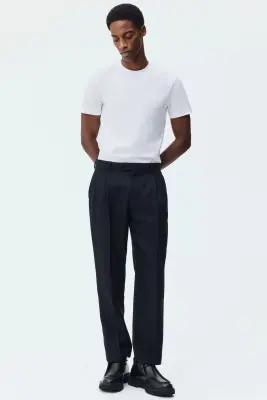 T-shirt Slim Fit en coton pima - Blanc — photo 2