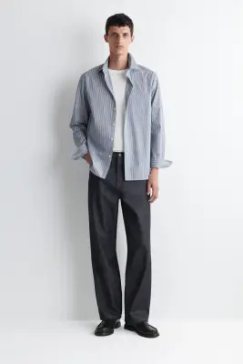CHEMISE RAYÉE DÉCONTRACTÉE - BLEU / RAYÉ — photo 3