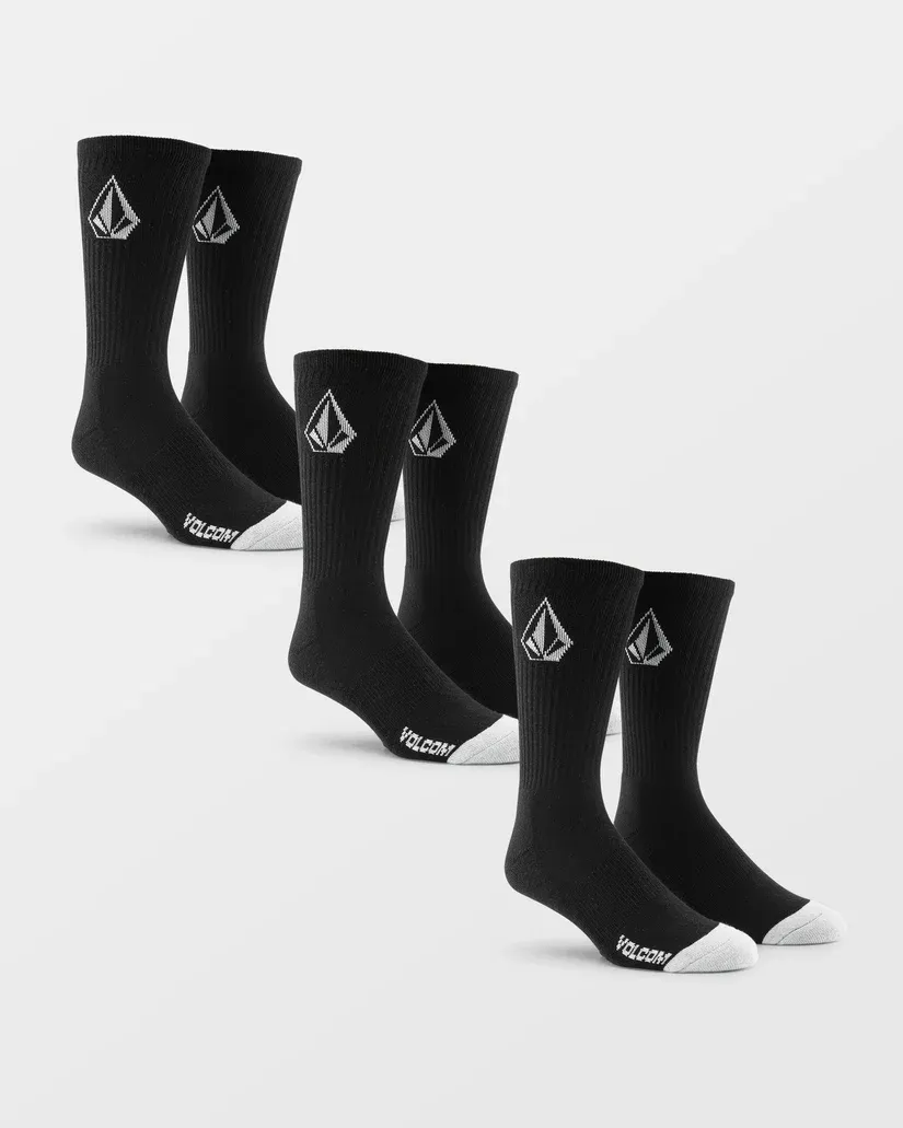 Chaussettes volcom full stone 3-pack – black