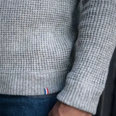 Pull origine gris clair — photo 4