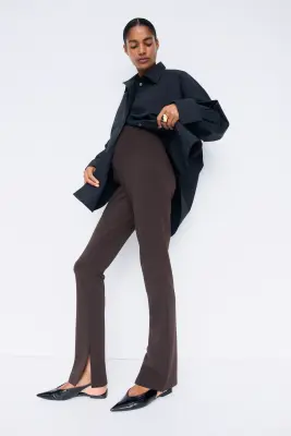 MAMA Pantalon en jersey romanite - Marron foncé — photo 3