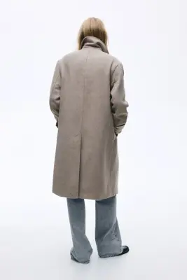 Manteau à fermeture croisée - Taupe — photo 3