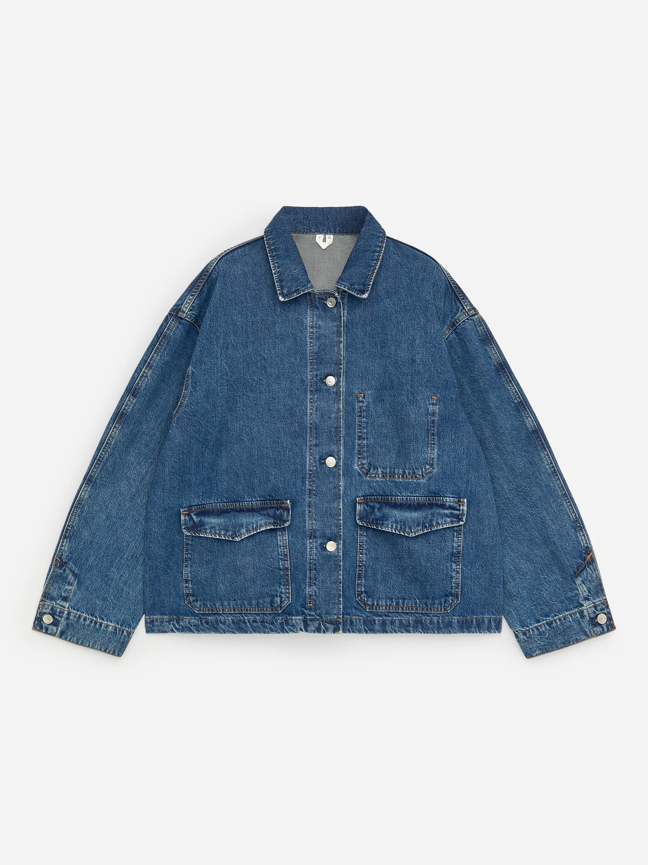 Surchemise carrée en denim - Bleu