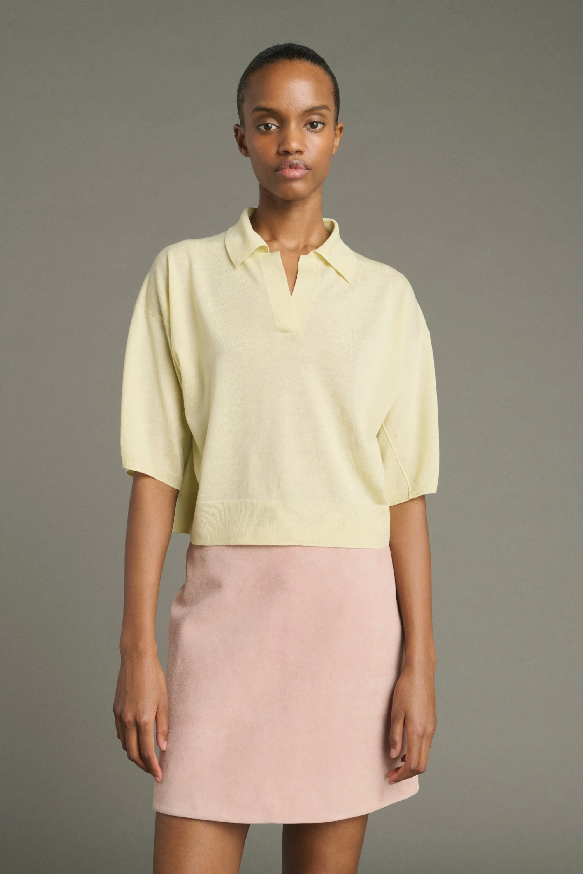 PULL ELTON JAUNE PÂLE